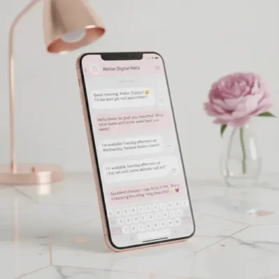 Mockup de mensagens prontas para WhatsApp